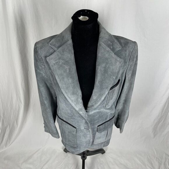 Vintage Brazilia 100% Leather Suede Safari Jacket - Women’s 9/10 - Picture 2 of 6